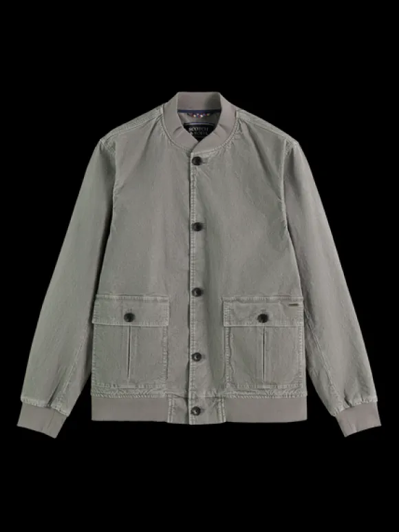 Washed Corduroy Bomber Jacket