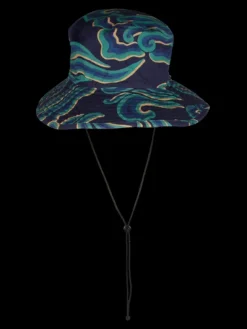 Wave Printed Reversible Bucket Hat