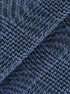 Wide Leg Pleated Check Chino