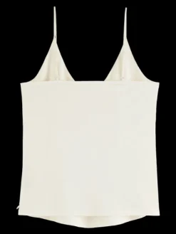 Woven Front Jersey Tank Top