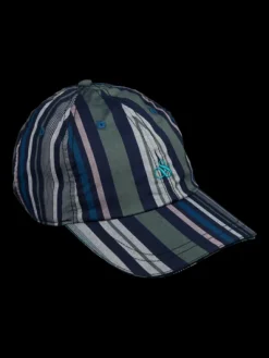 Woven Twill Striped Cap